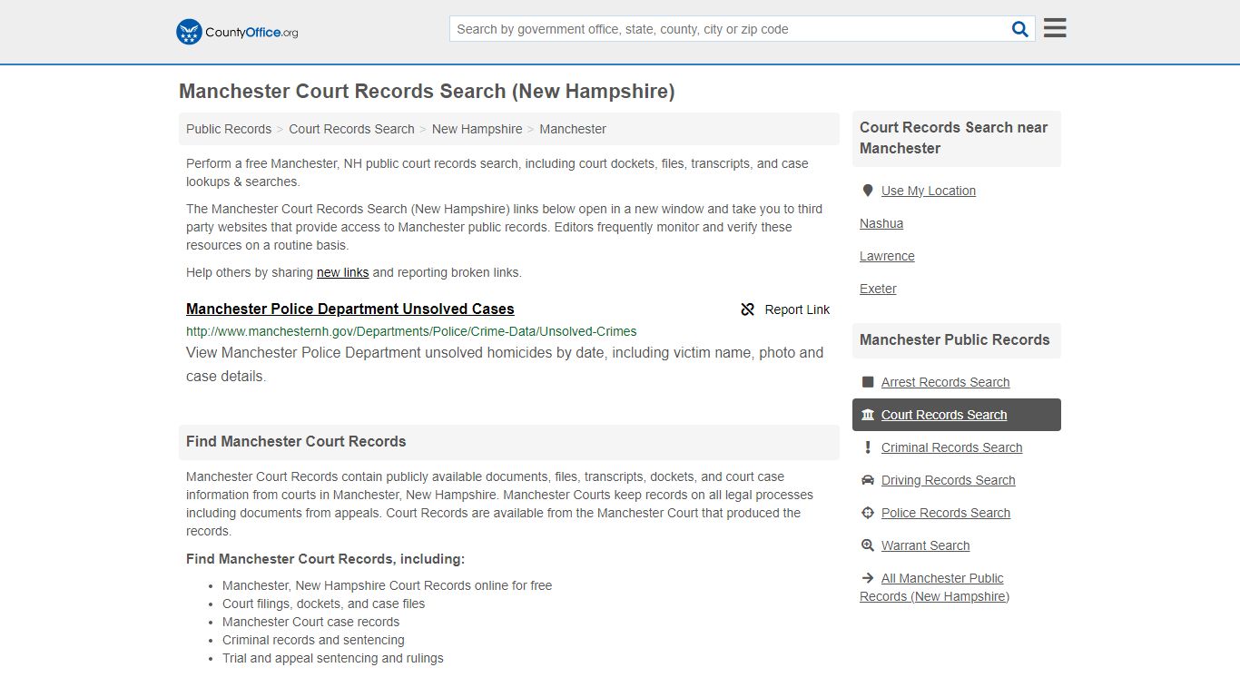 Court Records Search - Manchester, NH (Adoptions, Criminal, Child ...